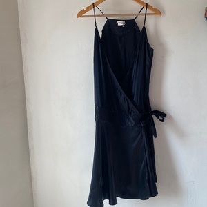 Ben Sherman M Black Silk Wrap Dress